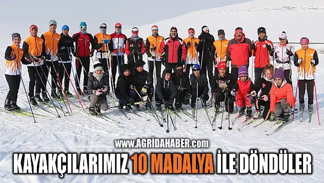 Ağrı'lı Kayakçılar Erzurum'dan 10 Madalya ile Döndüler