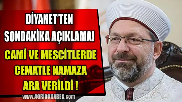 Diyanet Cami ve Mescitlerde Cemaatle Namaza ara verdi