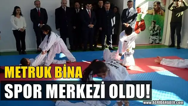 Eleşkirt'teki Metruk Binayı Kaymakam Sarı Spor Merkezine Çevirdi