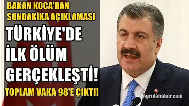 Türkiye'de Corona Virüsten İlk Ölüm Gerçekleşti!  Vaka Sayısı 98 oldu