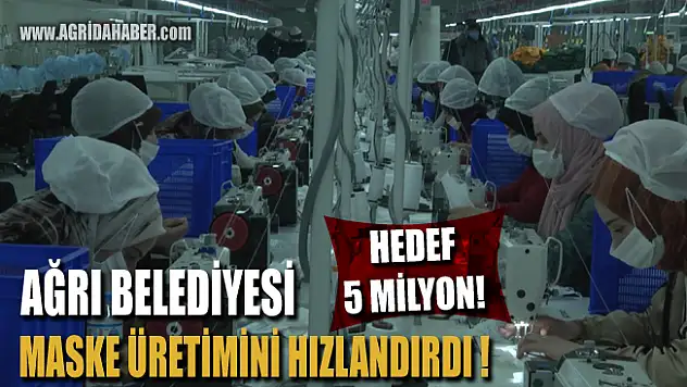 Ağrı Belediyesi Sağlık Bakanlığına 400 bin maske gönderdi