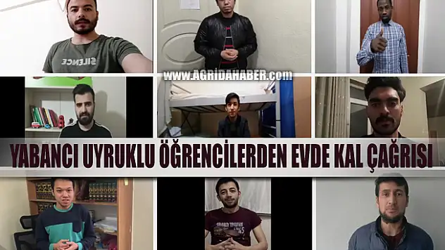 AİÇÜ'lü Yabancı Uyruklu Öğrencilerden Evde Kalın Mesajı