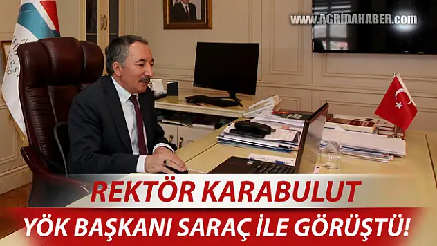AİÇÜ Rektörü Prof. Dr. KARABULUT, YÖK Başkanı İle Telekonferansla Toplantı Yaptı
