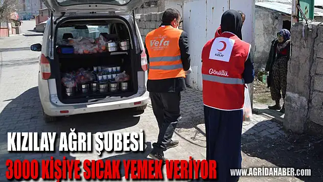 Kızılay Ağrı Şubesi Her gün 3 bin kişiye sıcak yemek dağıtıyor