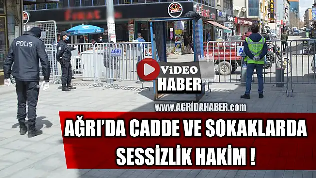 koronavirüs Tedbirleriyle Caddelerin boşaldığı Ağrı'da sessizlik hâkim
