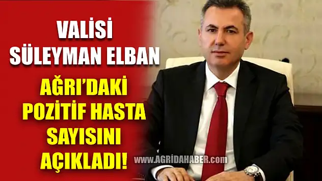 Vali Süleyman Elban Ağrı'da Koronavirüs Sayısını 37 olarak Açıkladı