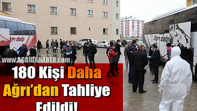 180 Kişi Daha Ağrı'dan Tahliye Edildi!