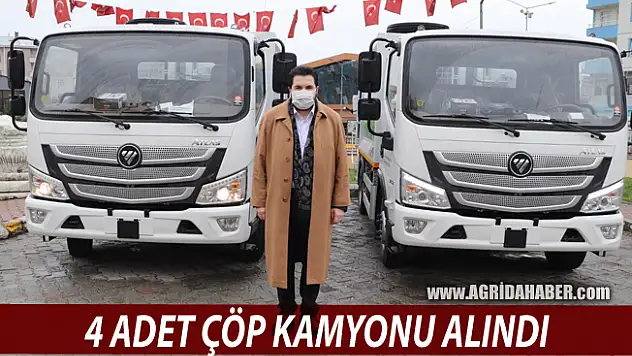 Ağrı Belediyesi 4 adet Çöp Kamyonu Aldı