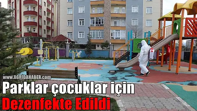 Ağrı'da Koronavirüs Kapsamında Parklar Dezenfekte Edildi!