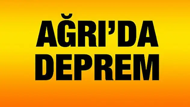 Ağrı'da 3.5 Şiddetinde Deprem!