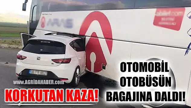 Ağrı'dan Erzurum'a giden araç Otobüsün bagajına girdi