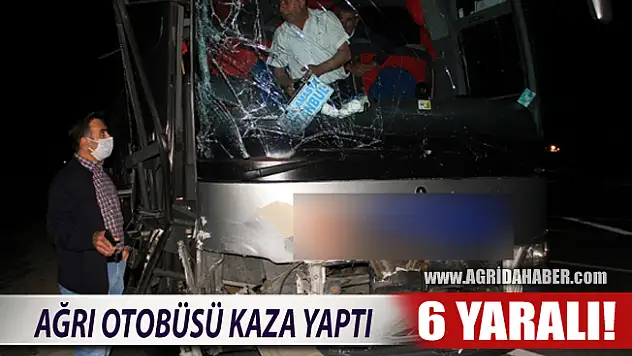 Ağrı Otobüsü Sivas'ta Kaza Yaptı! 6 Yaralı