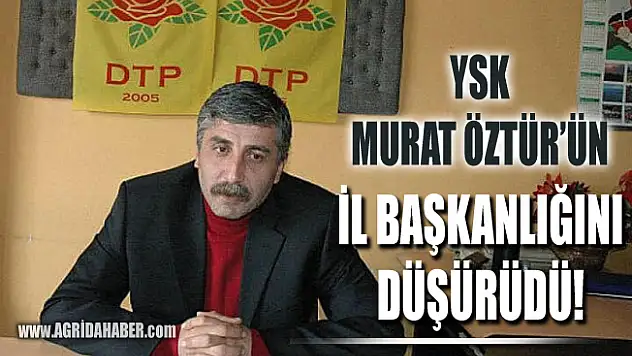 YSK Murat Öztürk'ün HDP İl Başkanlığı Düşürdü