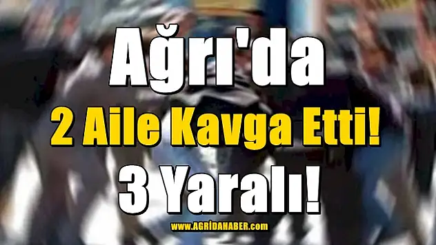 Ağrı'da 2 Aile Kavga Etti! 3 yaralı