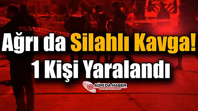 Ağrı da Silahlı Kavga! 1 Kişi Yaralandı