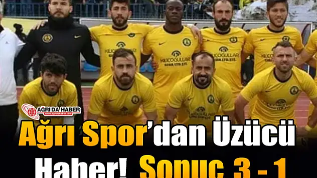 Ağrı 1970 Spor Yine Puan Alamadı