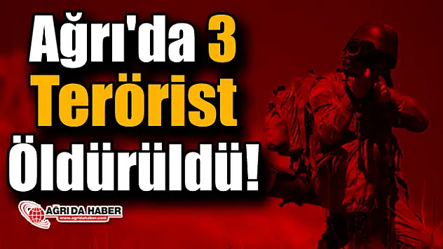 Ağrı'da 3 Terörist Öldürüldü