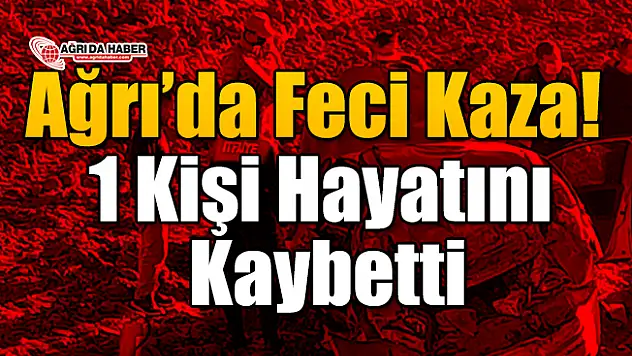 Ağrı'da Feci Kaza! 1 Kişi Hayatını Kaybetti