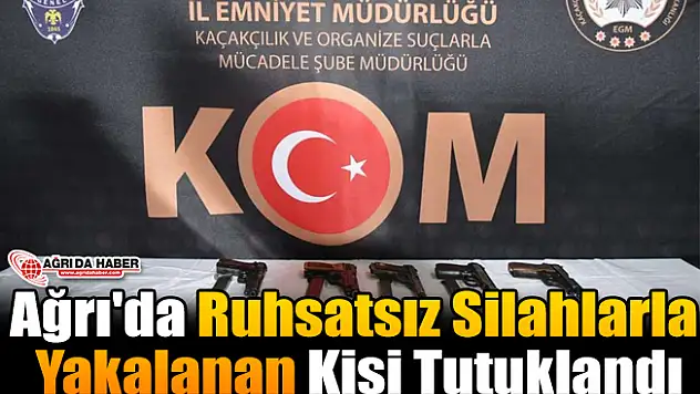 Ağrı'da Ruhsatsız Silahlarla Yakalanan Kişi Tutuklandı