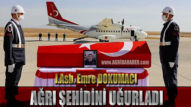 Ağrı Şehidi Jandarma Astsubay Emre Dokumacı'yı Son Yolculuğuna Uğurladı