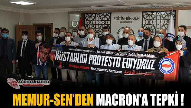 Memur-Sen Ağrı Şubesinden Macron'a tepki
