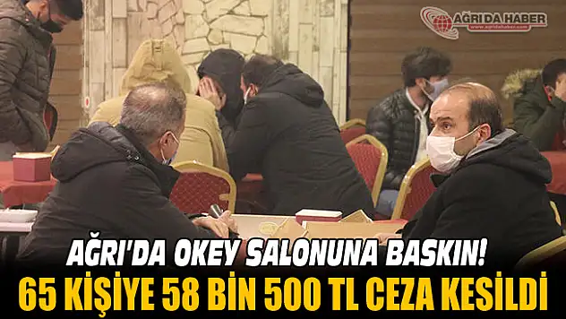 Ağrı'da Kovid-19 kurallarını ihlal eden kafede okey oynayanlara 58 bin 500 lira ceza