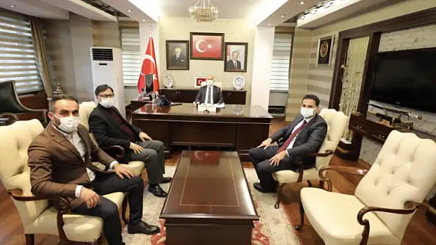 Kaymakam Akpınar, Arkoz Madencilik ve Verscon Tekstil'den Vali Varol'a Ziyaret