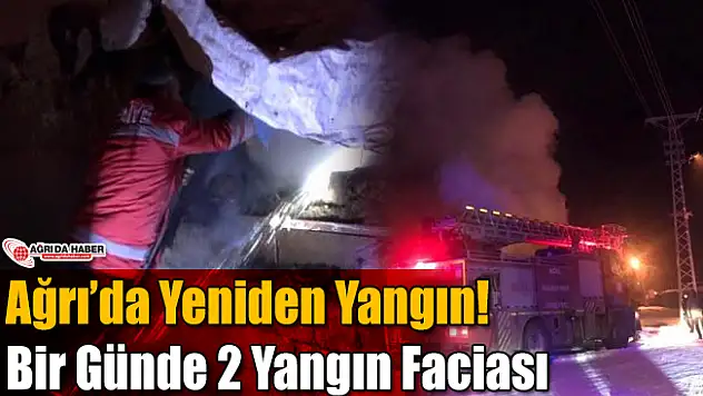 Ağrı'da Odunlukta Yangın Çıktı!