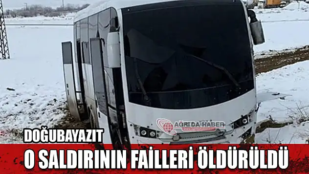 Doğubayazıt Gümrük Muhafaza Müdürlüğü Aracına Saldırının Failleri Öldürüldü
