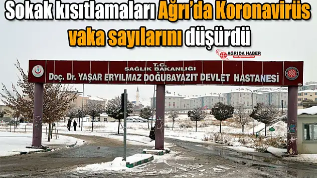 Sokak kısıtlamaları Ağrı'da Koronavirüs vaka sayılarını düşürdü