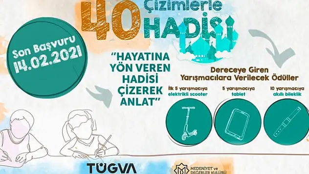 TÜGVA Ağrı Temsilciliği 'Çizimlerle 40 Hadis' Yarışması Başlattı