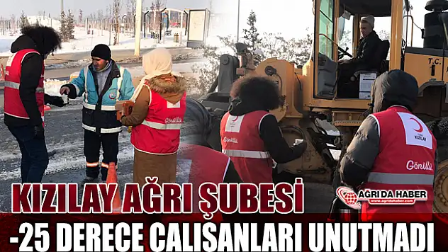 Türk Kızılay Ağrı Şubesinden Kısıtlamada Görevli çalışanlara  - 25 derece ikram