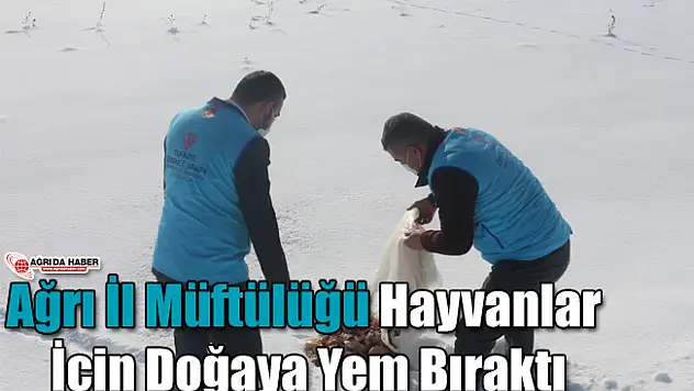 Ağrı İl Müftülüğü Hayvanlar için Yem Bıraktı