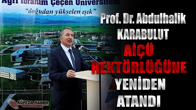 Abdulhalik Karakubulut Yeniden AİÇÜ Rektörlüğüne Atandı