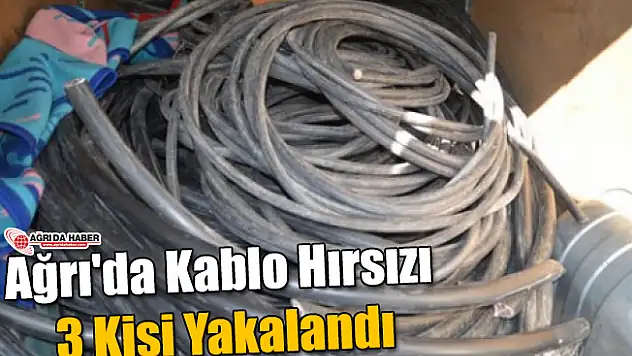 Ağrı'da Kablo Hırsızı 3 Kişi Yakalandı