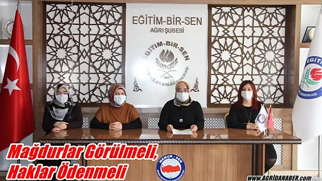 Memur-sen Ağrı Mağdurlar Görülmeli, Haklar Ödenmeli