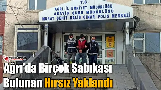 Ağrı'da Birçok Sabıkası Bulunan Hırsız Yakalandı