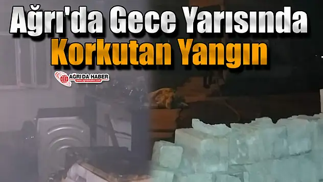 Ağrı'da Gece Yarısında Korkutan Yangın