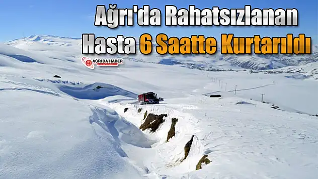 Ağrı'da Rahatsızlanan Hasta 6 Saatte Kurtarıldı