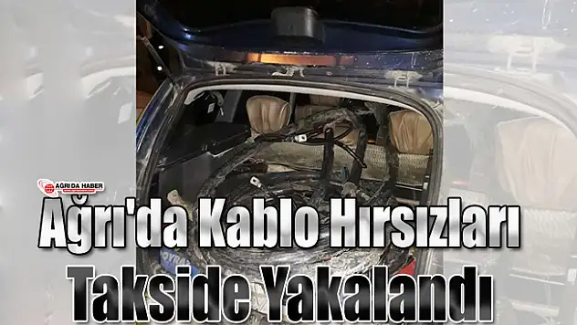 Ağrı'da Kablo Hırsızları Takside Yakalandı