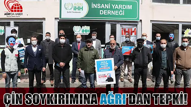 Ağrı'da STK'lar Çin'in soykırımına Tepki gösterdiler