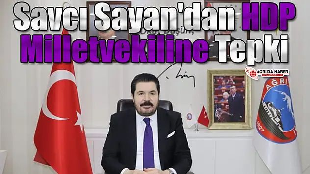 Savcı Sayan'dan HDP Milletvekiline Tepki