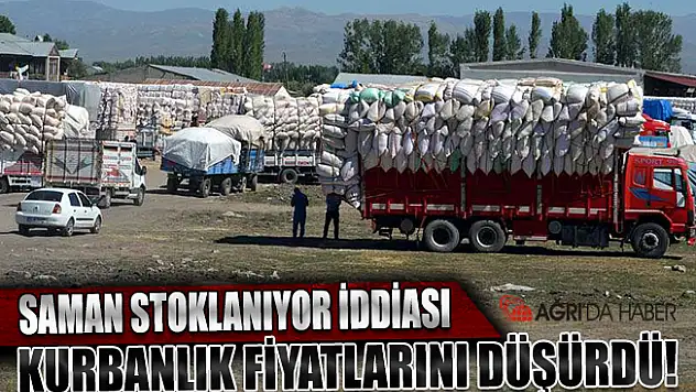 Ağrı'da Saman stoklandığı iddiası kurbanlık fiyatlarını düşürdü