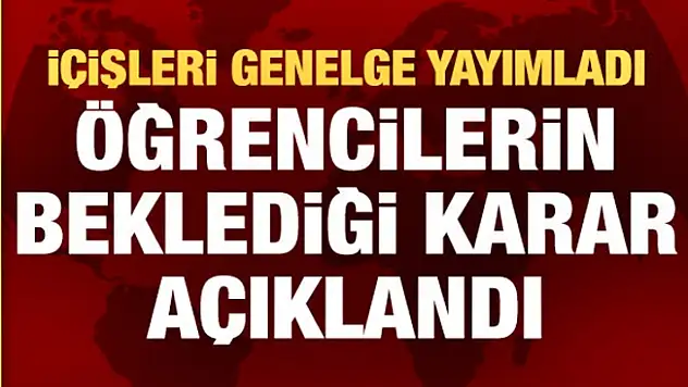 İçişleri Bakanlığı'ndan 81 ile LGS genelgesi