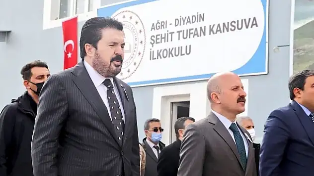 Diyadin'de Şehit Tufan Kansuva Okulun Açılışı Yapıldı