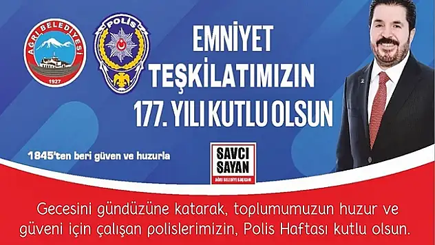 Başkan Savcı Sayan'ın Polis Haftası Mesajı