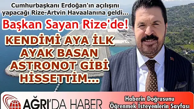 SAVCI SAYAN RİZE-ARTVİN HAVAALANI AÇILIŞINDA