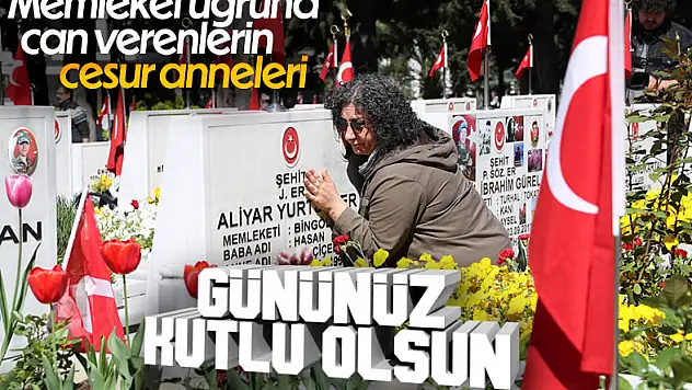 Şehit kabirlerinde buruk Anneler Günü
