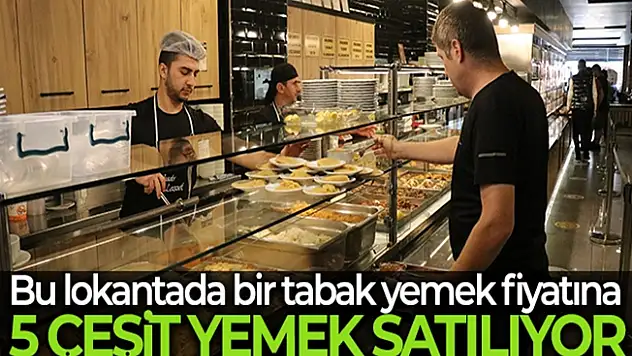 Burada bir tabak yemek fiyatına 5 çeşit yemek olur mu?