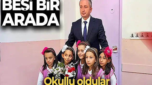 Ağrılı beşiz kız çocukları  bir arada